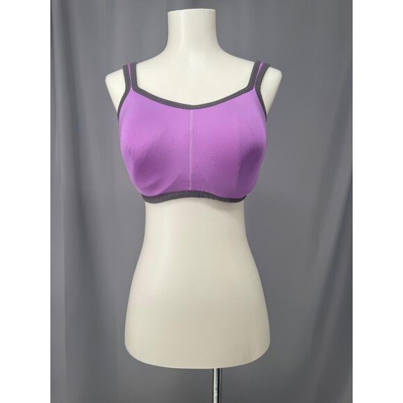 Natori Sports Bra Womens 36D Purple Yogi High Impact Adjustable Gym Running - Picture 1 of 10